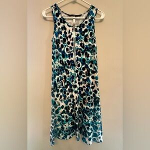 Kensie Blue and Black Patterned Dress Size Small